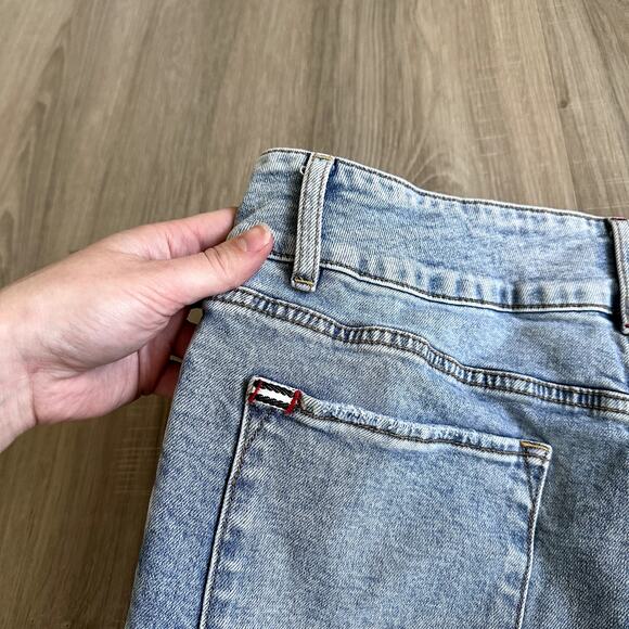 Alice + Olivia Stacey Low Rise Bell Bottom Jeans Bay Blue Size 31 - Picture 12 of 16